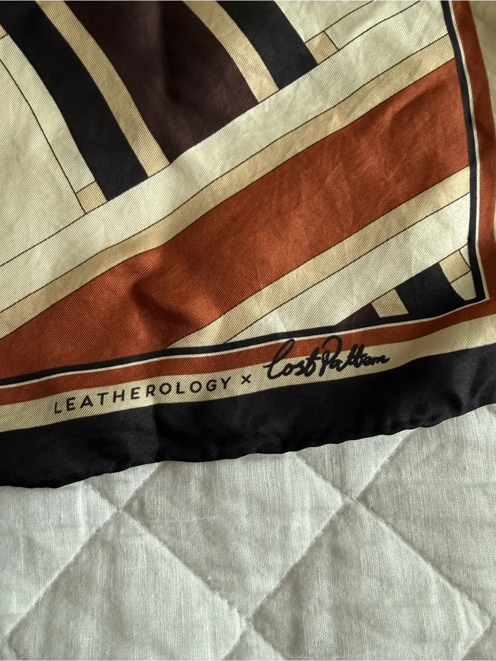 Leatherology/lost pattern silk scarf